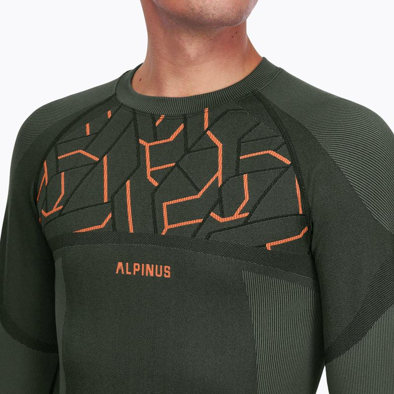 Set de lenjerie termoactivă pentru bărbați Alpinus Tactical Gausdal Set verde/portocaliu 4