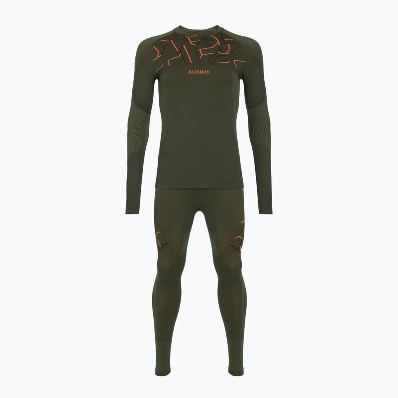 Set de lenjerie termoactivă pentru bărbați Alpinus Tactical Gausdal Set verde/portocaliu 9