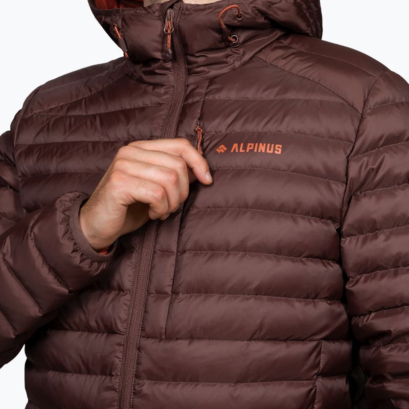 Geacă cu puf pentru bărbați Alpinus Kiruna brown 4