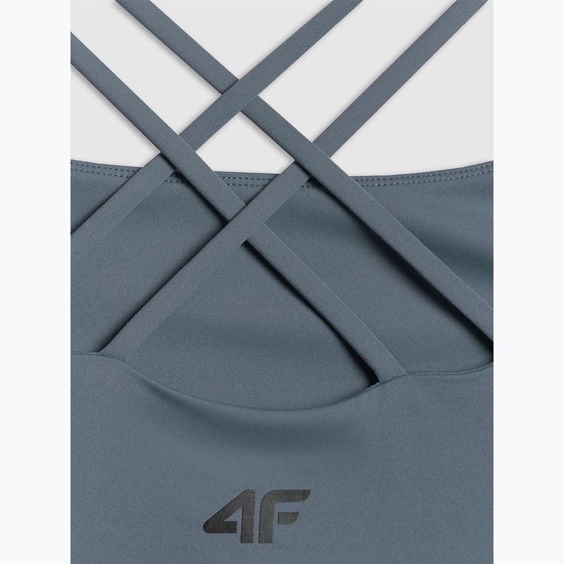 Tricou de antrenament pentru femei 4F Solar Punk FNK F0745 denim 3