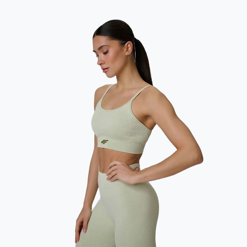 Sutien de antrenament 4F Solar Punk F203 light green allover 4