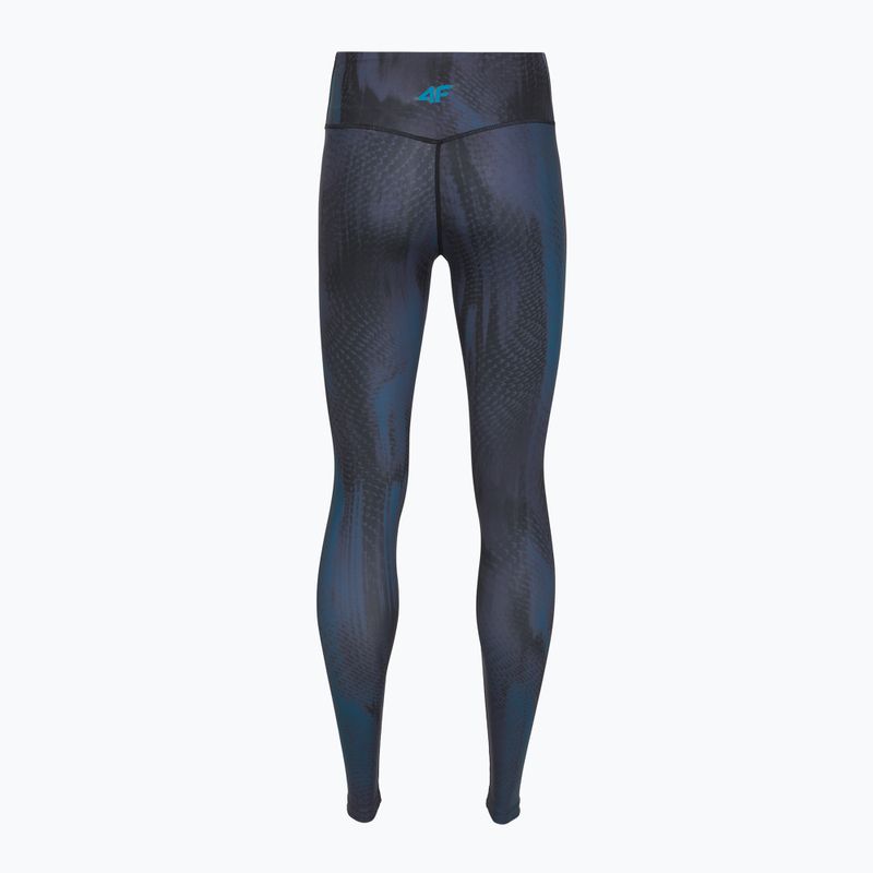 Colanți de antrenament pentru femei 4F Solar Punk FNK F454 sea green allover 10