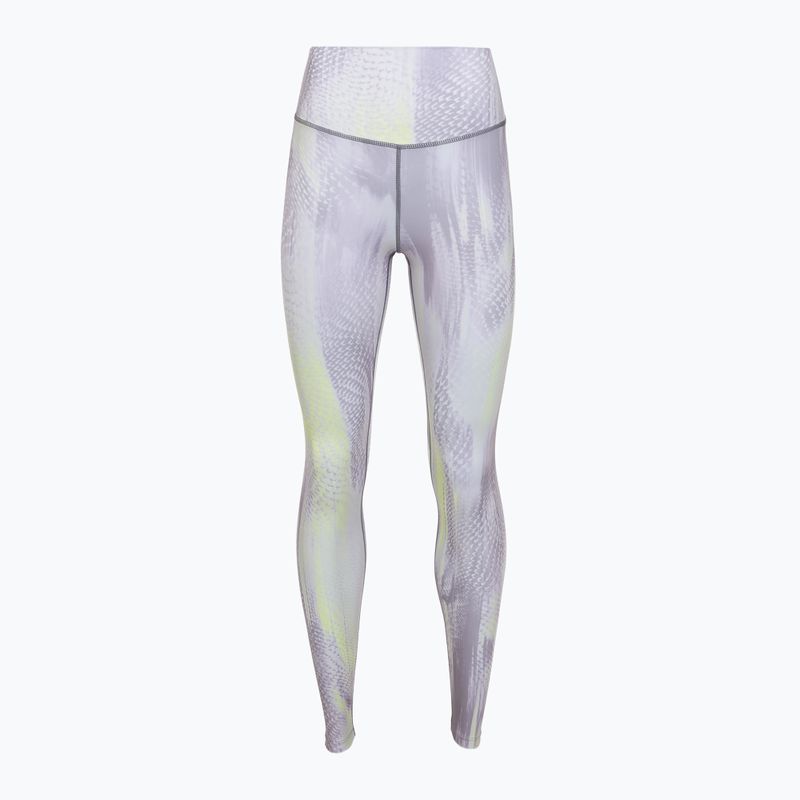 Colanți de antrenament pentru femei 4F Solar Punk FNK F454 light yellow allover 7