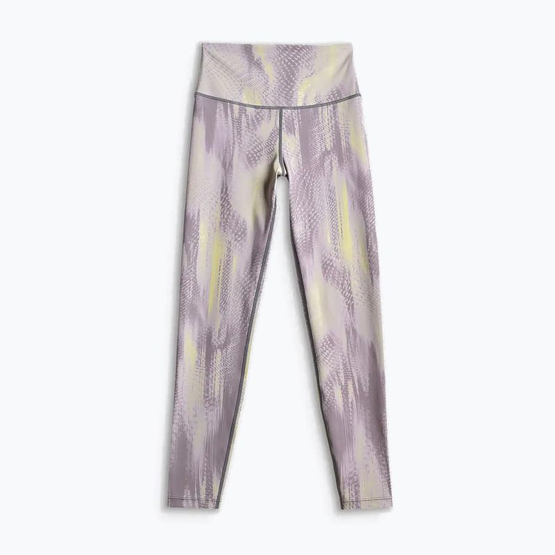 Colanți de antrenament pentru femei 4F Solar Punk FNK F454 light yellow allover 7