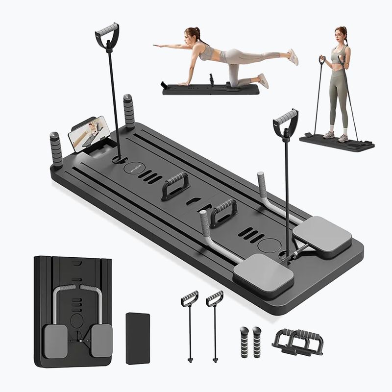 Reformer pentru pilates Extralink DNXGHJNKERMLPM Black 2