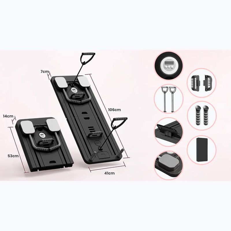 Reformer pentru pilates Extralink DNXGHJNKERMLPM Black 4