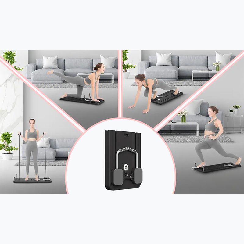 Reformer pentru pilates Extralink DNXGHJNKERMLPM Black 8