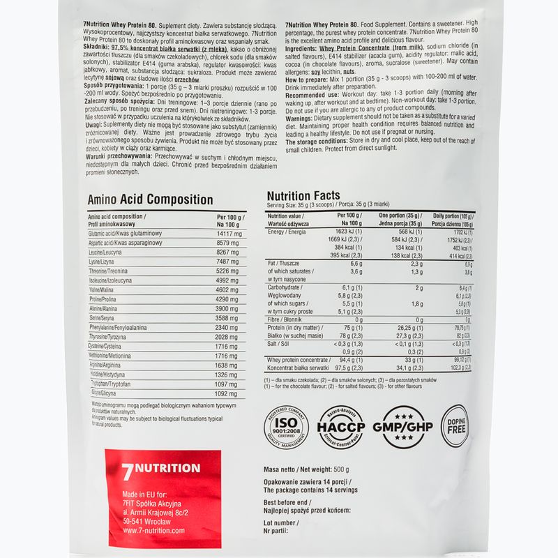 Proteină din zer 7Nutrition Protein 80 afine 7Nu000237