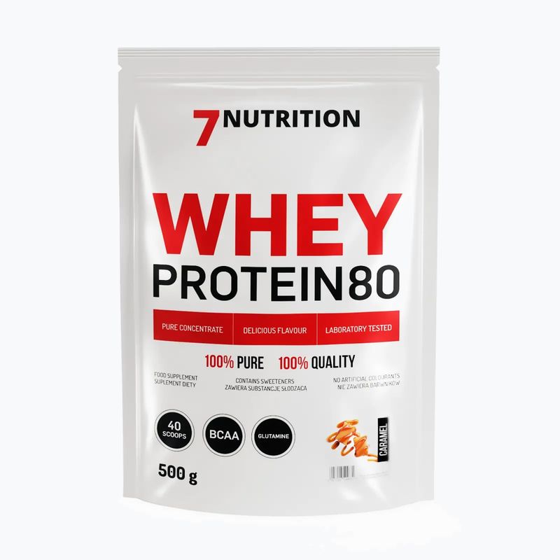 Proteină din zer 7Nutrition Protein 80 500g caramel 7Nu000260