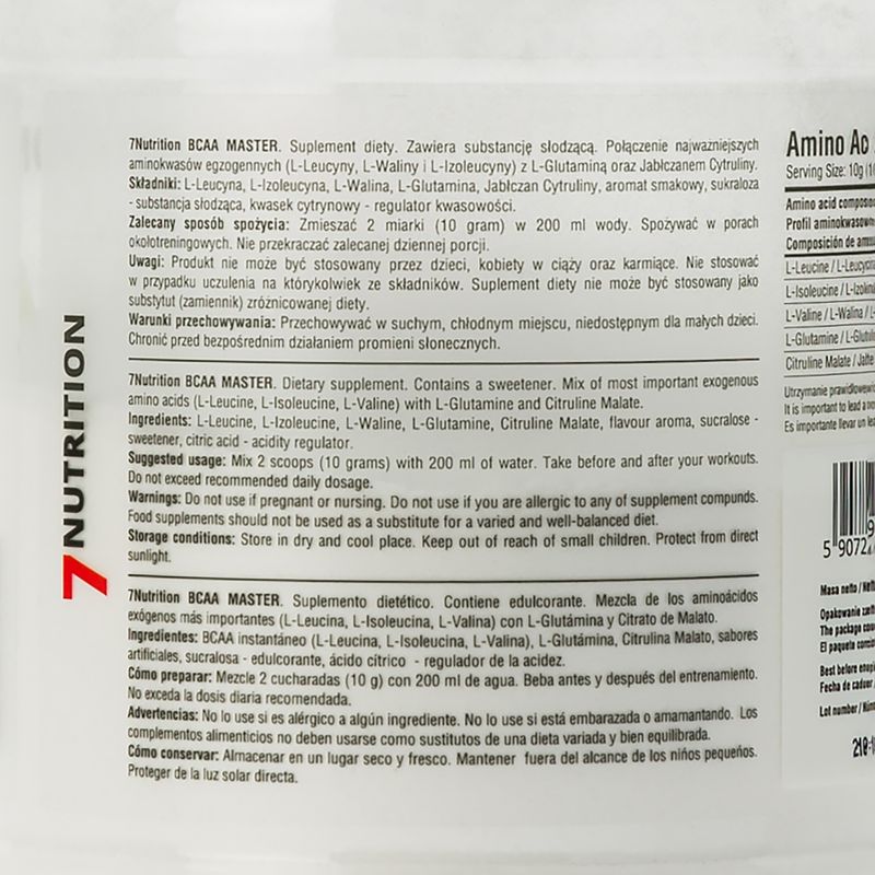 BCAA Master 7Nutrition aminoacizi 500g lămâie 7Nu000333-lemon 2