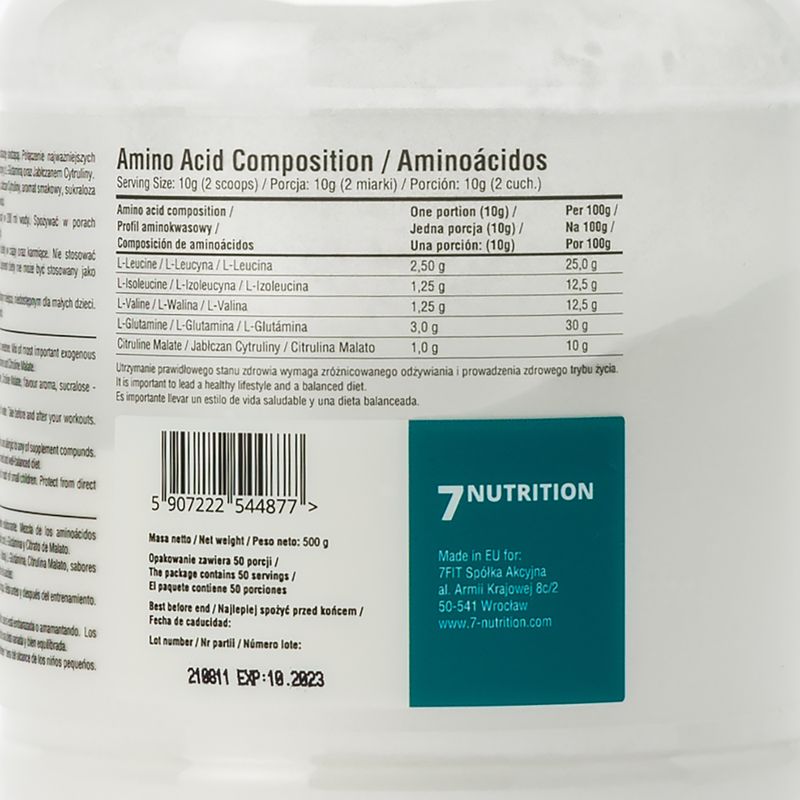 BCAA Master 7Nutrition aminoacizi 500g lămâie 7Nu000333-lemon 3