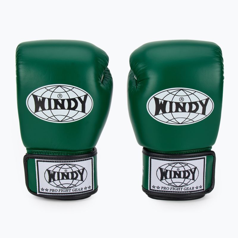 Mănuși de box WINDY Classic Genuine Leather green 2