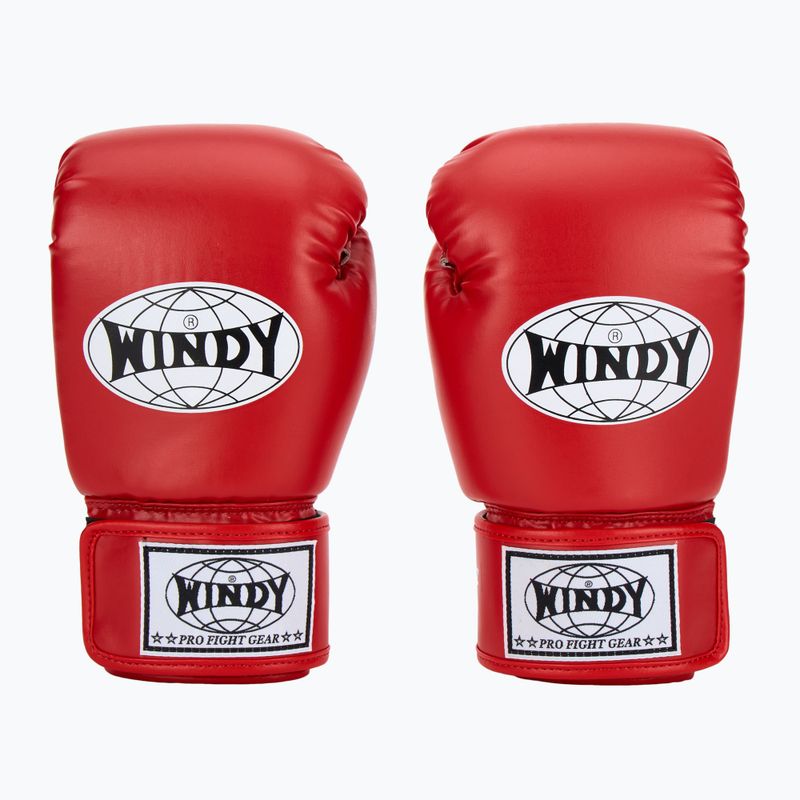 Mănuși de box WINDY Classic Synthetic Leather red 2
