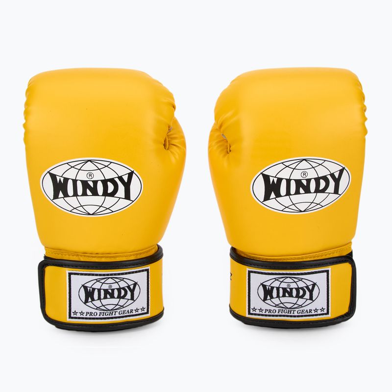 Mănuși de box WINDY Classic Synthetic Leather yellow 2