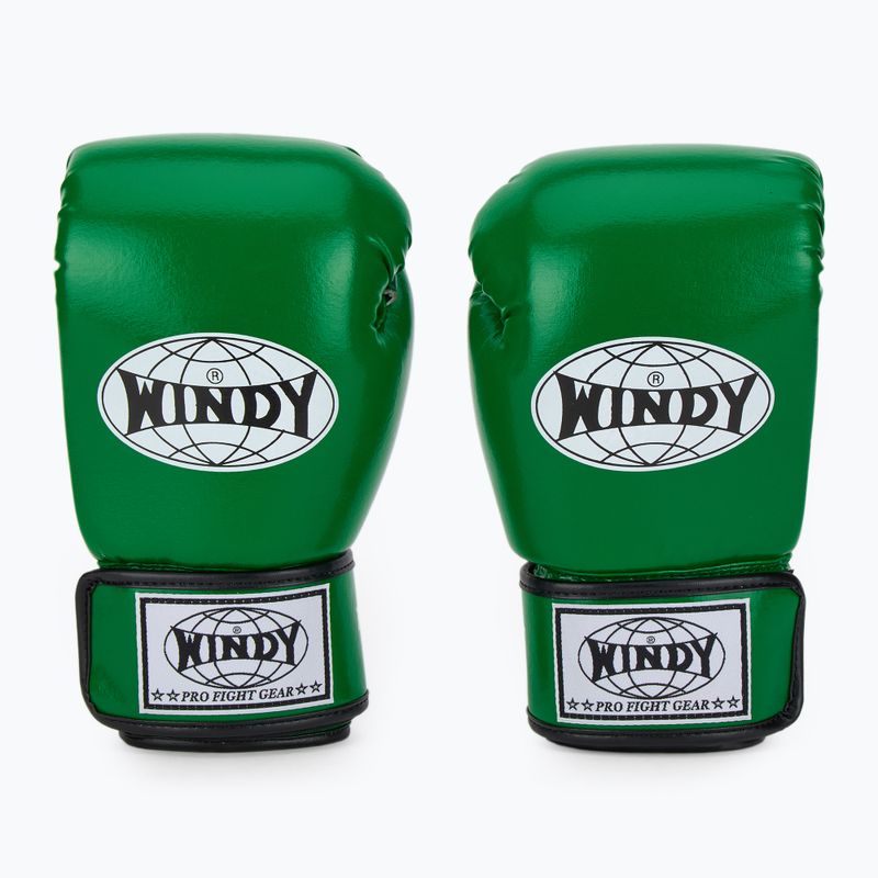 Mănuși de box WINDY Classic Synthetic Leather green 2