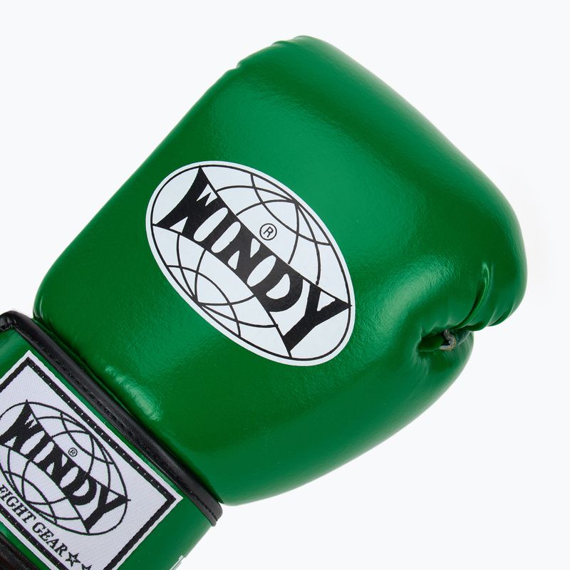 Mănuși de box WINDY Classic Synthetic Leather green 5