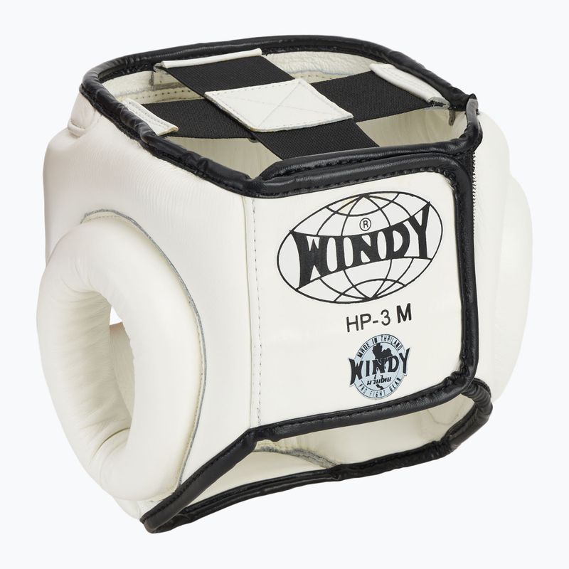 Cască de box  WINDY Genuine Leather white 3