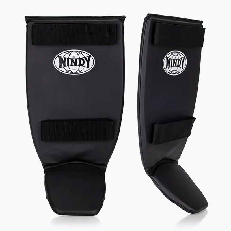 Apărători pentru tibie WINDY Classic Double Strap black 8