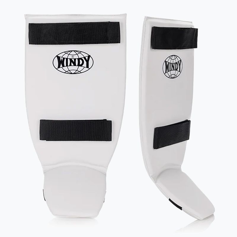 Apărători pentru tibie WINDY Classic Double Strap white 8