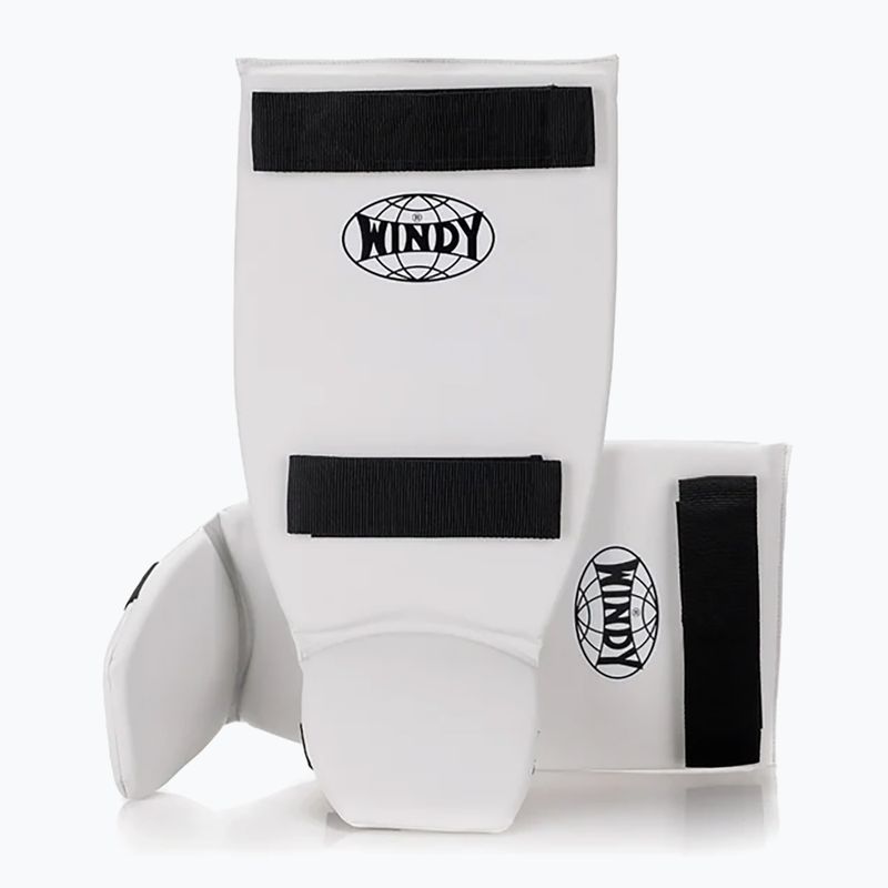 Apărători pentru tibie WINDY Classic Double Strap white 10
