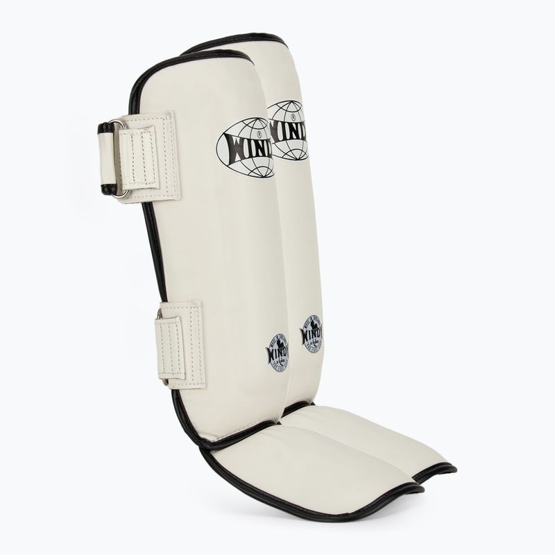 Apărători pentru tibie WINDY Classic Double Strap white