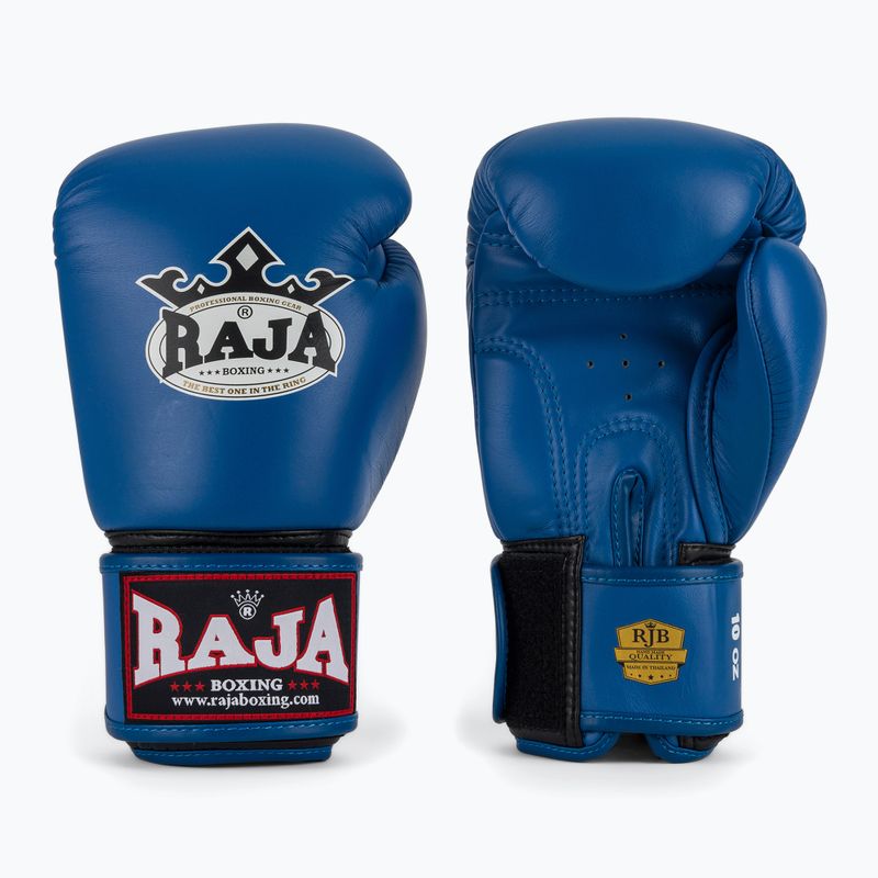 Mănuși de box RAJA BOXING Single Standard Genuine Leather blue