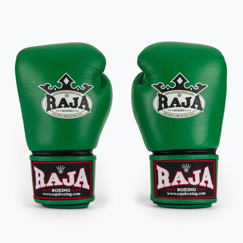 Mănuși de box RAJA BOXING Single Standard Genuine Leather green 2