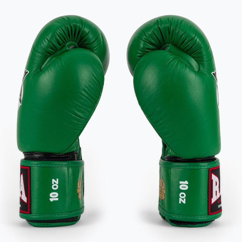 Mănuși de box RAJA BOXING Single Standard Genuine Leather green 4