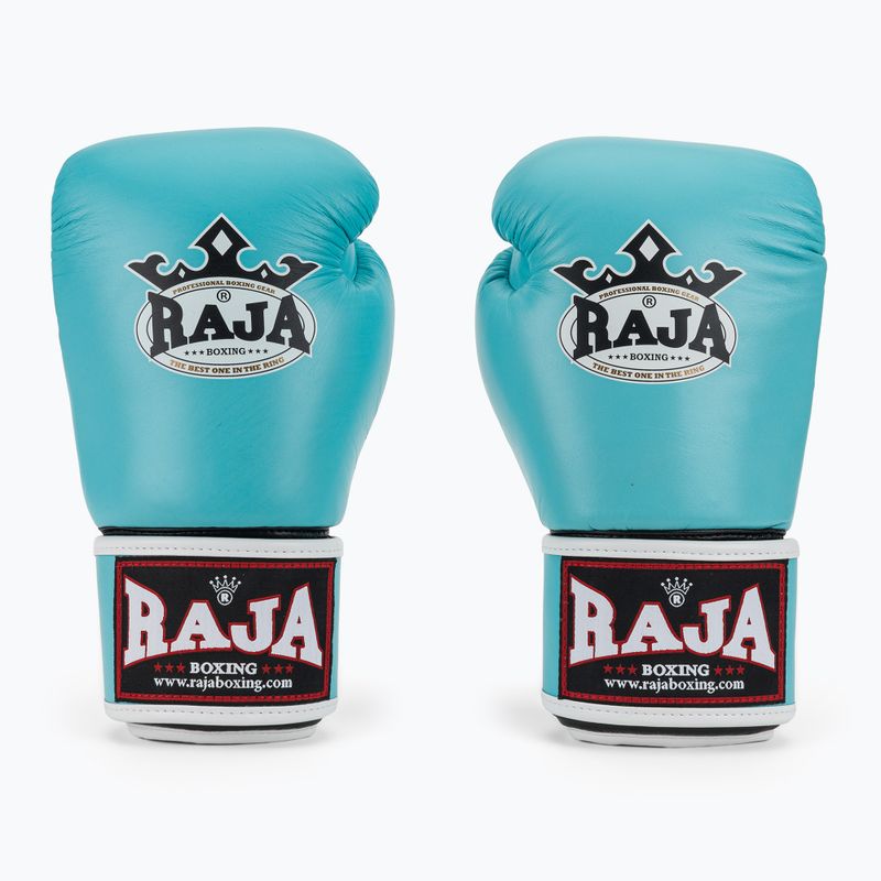 Mănuși de box RAJA BOXING Single Standard Genuine Leather light blue 2