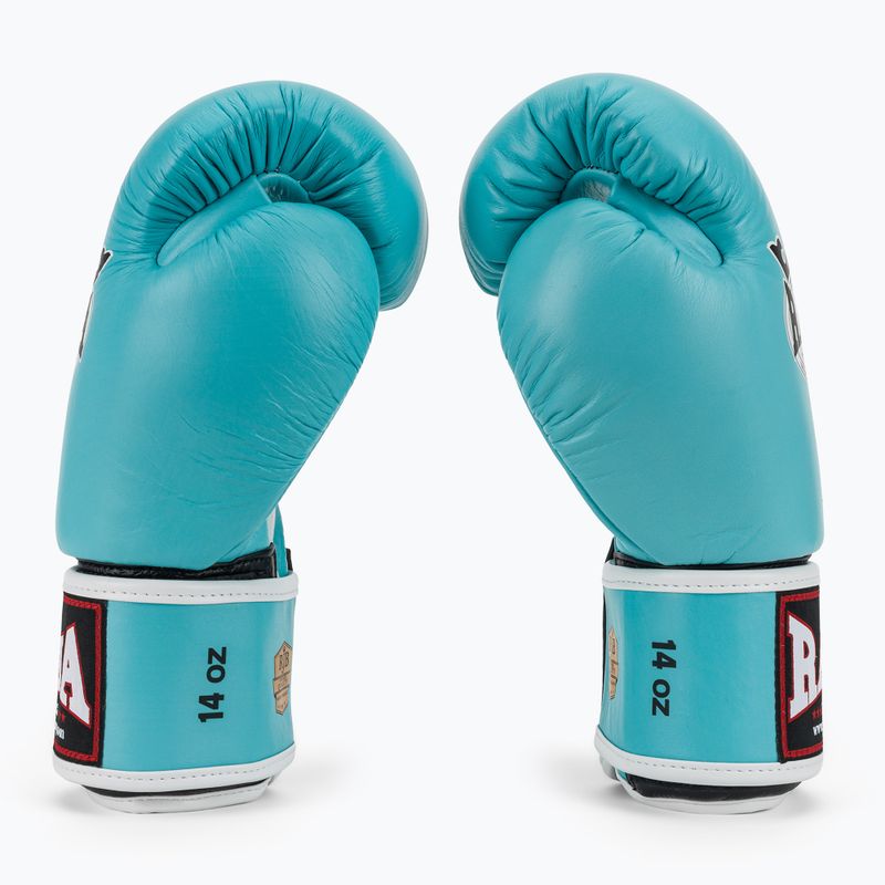 Mănuși de box RAJA BOXING Single Standard Genuine Leather light blue 4