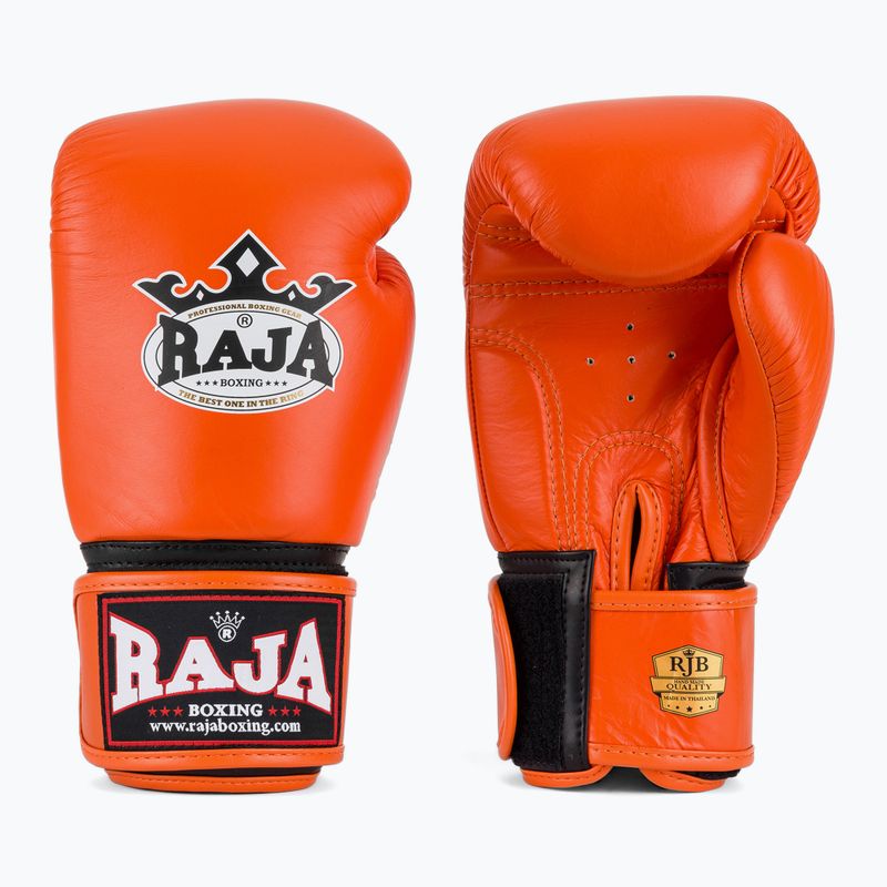 Mănuși de box RAJA BOXING Single Standard Genuine Leather orange