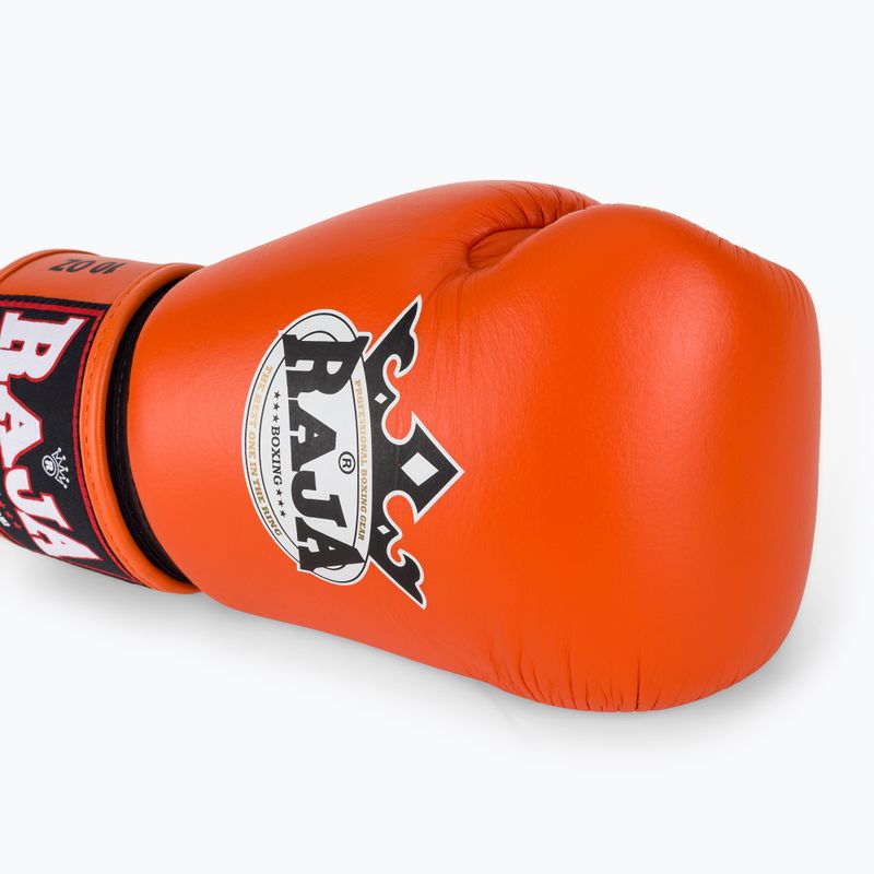Mănuși de box RAJA BOXING Single Standard Genuine Leather orange 5