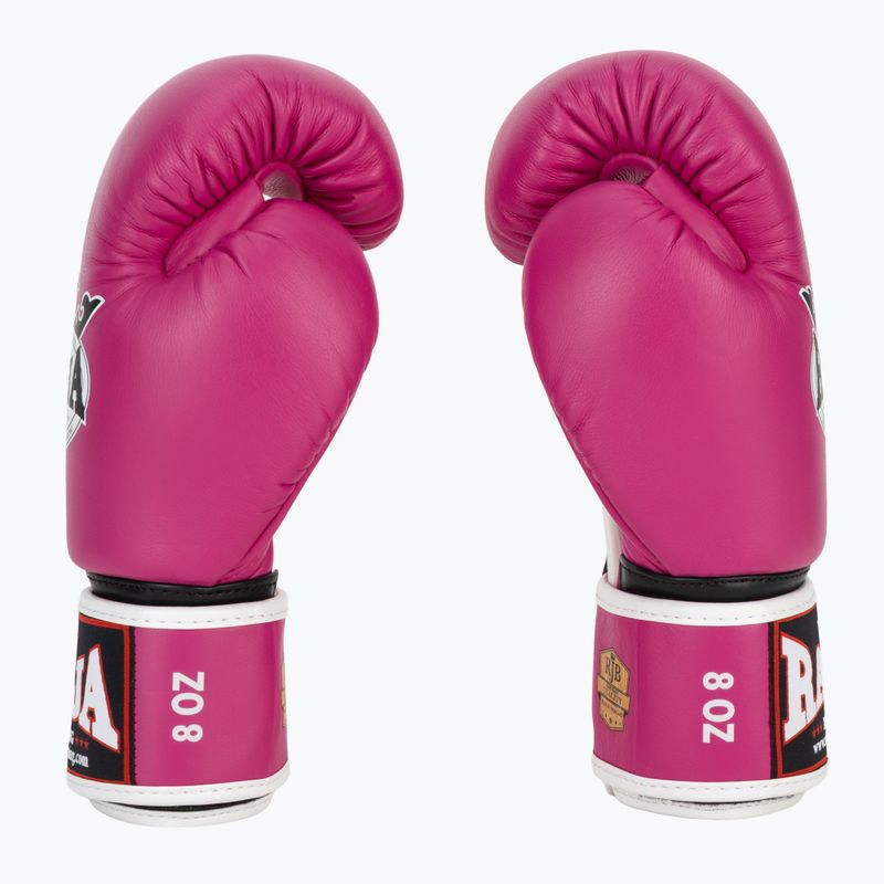 Mănuși de box RAJA BOXING Single Standard Genuine Leather pink 4