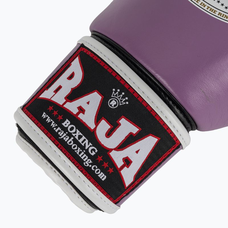 Mănuși de box RAJA BOXING Single Standard Genuine Leather purple 6