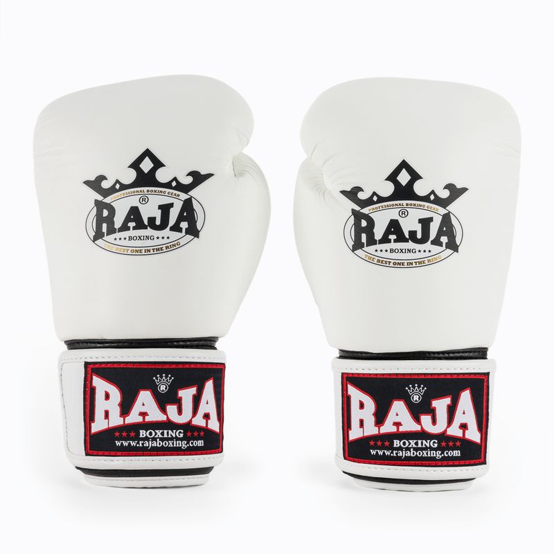 Mănuși de box RAJA BOXING Single Standard Genuine Leather white 2