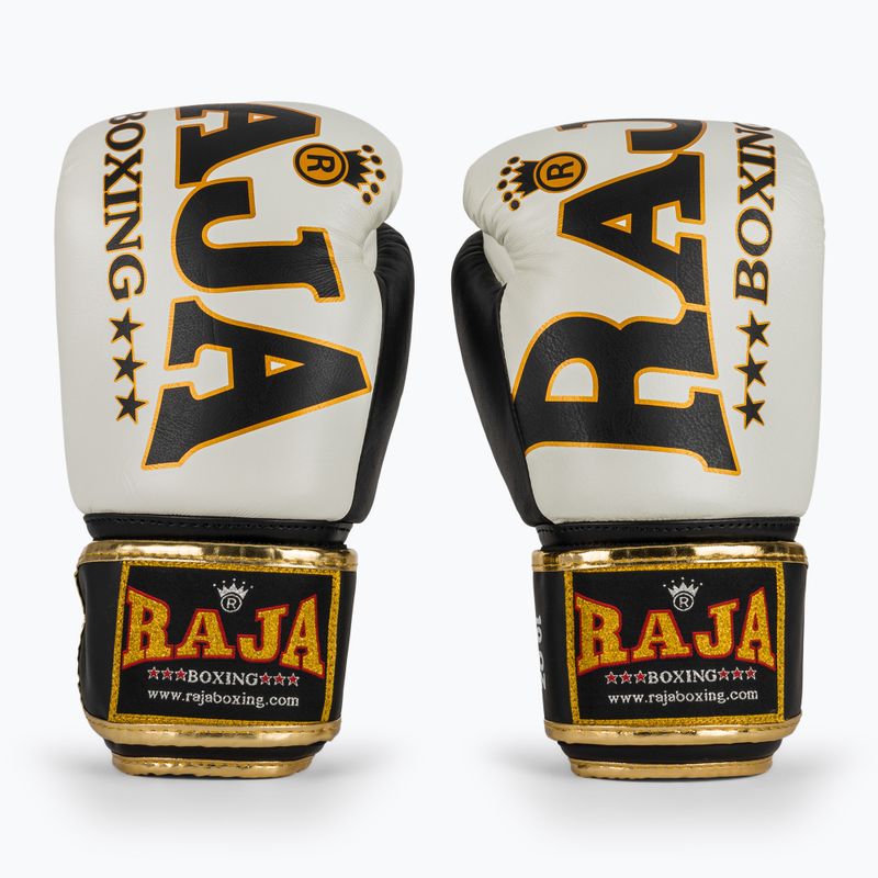 Mănuși de box RAJA BOXING Origin Standard Genuine Leather white 2