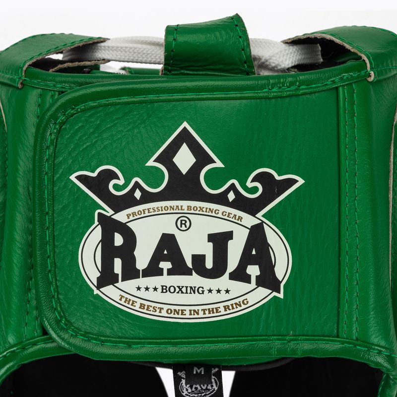 Cască de box  RAJA BOXING Genuine Leather green 5