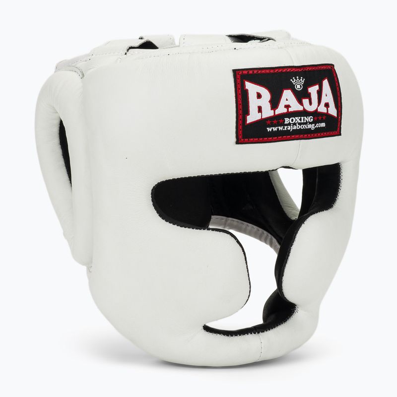 Cască de box RAJA BOXING Genuine Leather white