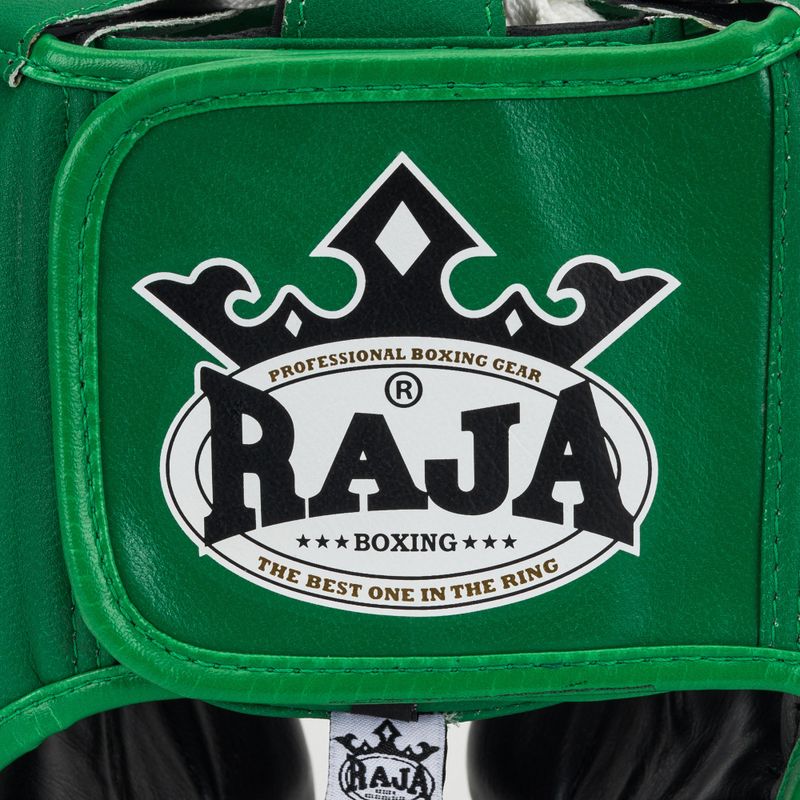Cască de box  RAJA BOXING Semi Leather green 5
