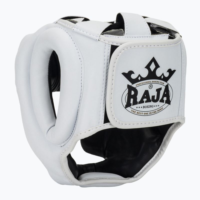 Cască de box  RAJA BOXING Semi Leather white 3