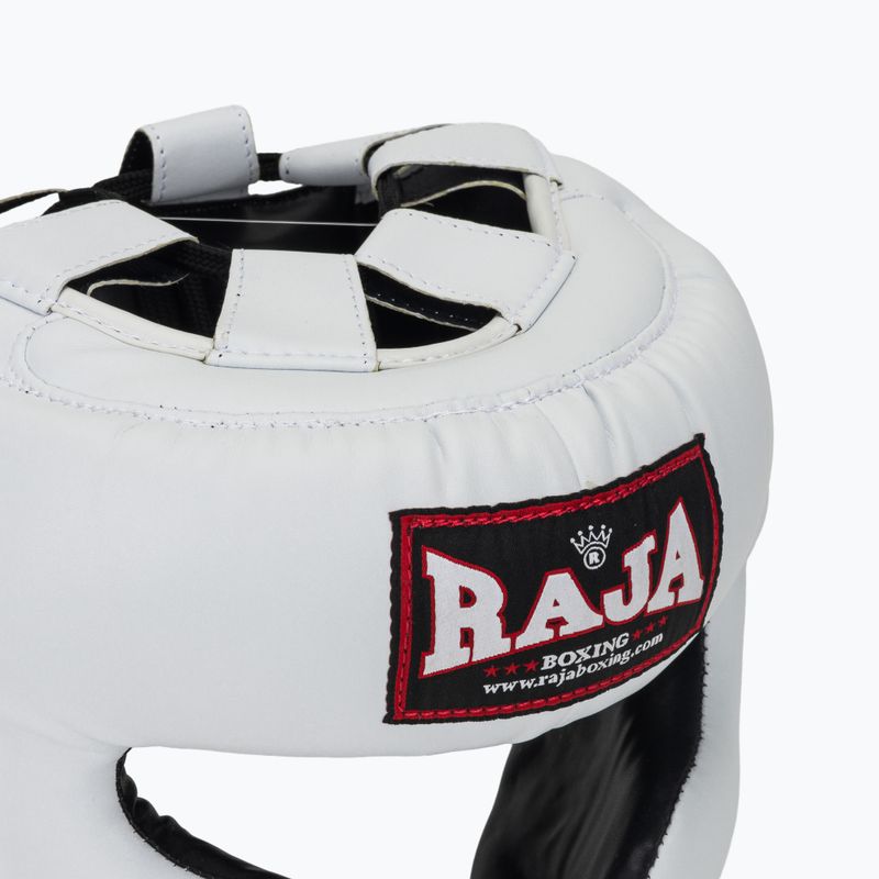 Cască de box  RAJA BOXING Semi Leather white 4