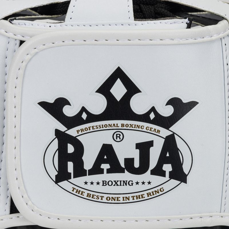 Cască de box  RAJA BOXING Semi Leather white 5