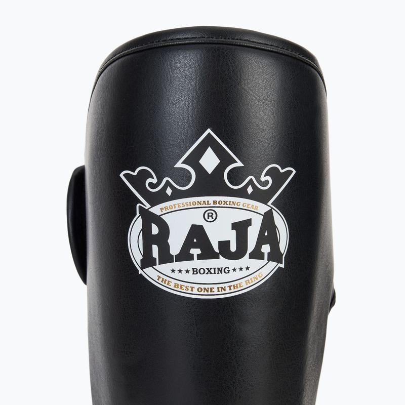 Apărători pentru tibie RAJA BOXING Lightweight Shin Guards Semi Leather black 6