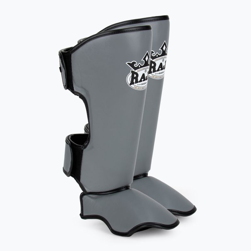 Apărători pentru tibie RAJA BOXING Lightweight Shin Guards Semi Leather grey