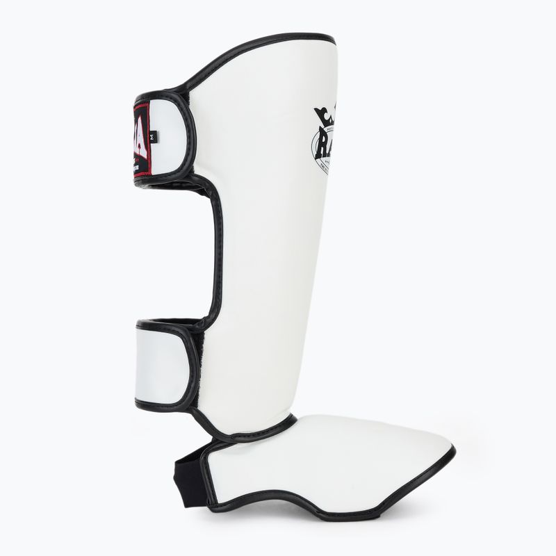 Apărători pentru tibie RAJA BOXING Lightweight Shin Guards Semi Leather white 2