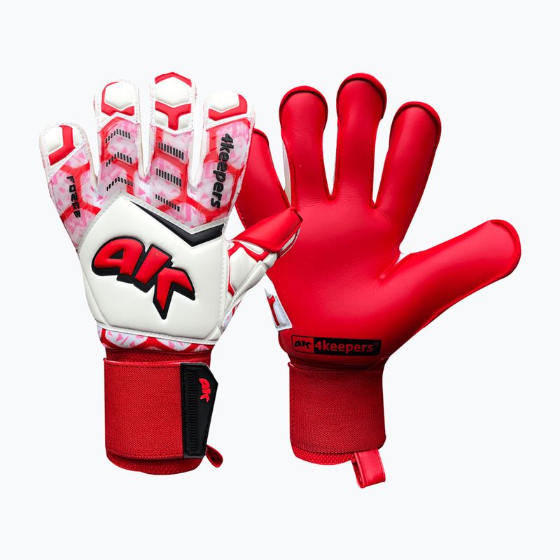 Mănuși de portar 4keepers Force V 4.20 HB alb-roșii 4KEEPERS-4342 4
