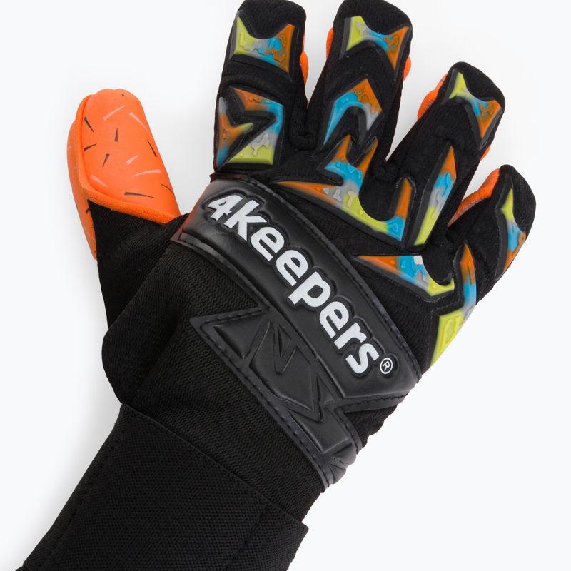 Mănuși de portar 4Keepers Equip Flame Nc negru-portocalii EQUIPFLNC 3