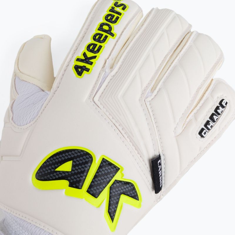 Mănuși de portar 4keepers Champ Carbo V RF Strap albe 3