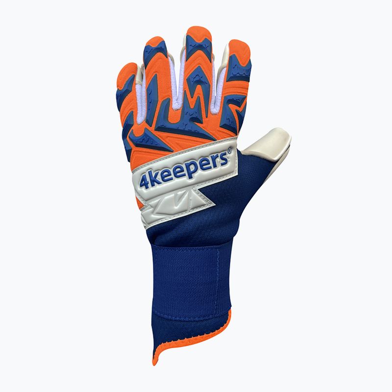 Mănuși de portar pentru copii 4Keepers Equip Puesta Nc Jr albastru-portocalii EQUIPPUNCJR 4