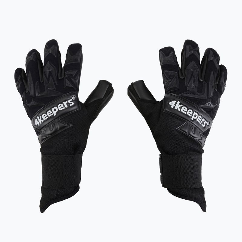 Mănuși de portar pentru copii 4Keepers Equip Panter Nc Jr negre EQUIPPANCJR